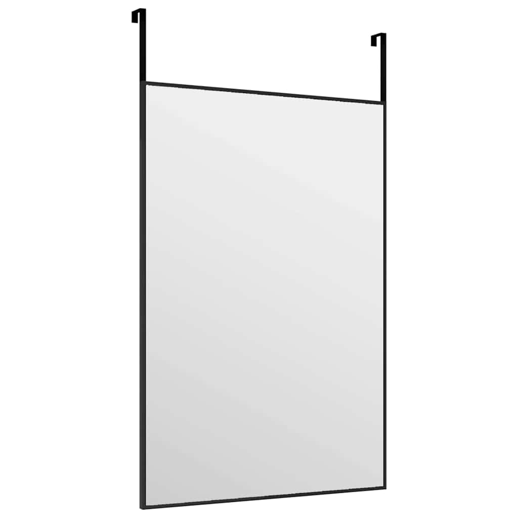 Door Mirror Black 40x60 cm Glass and Aluminium