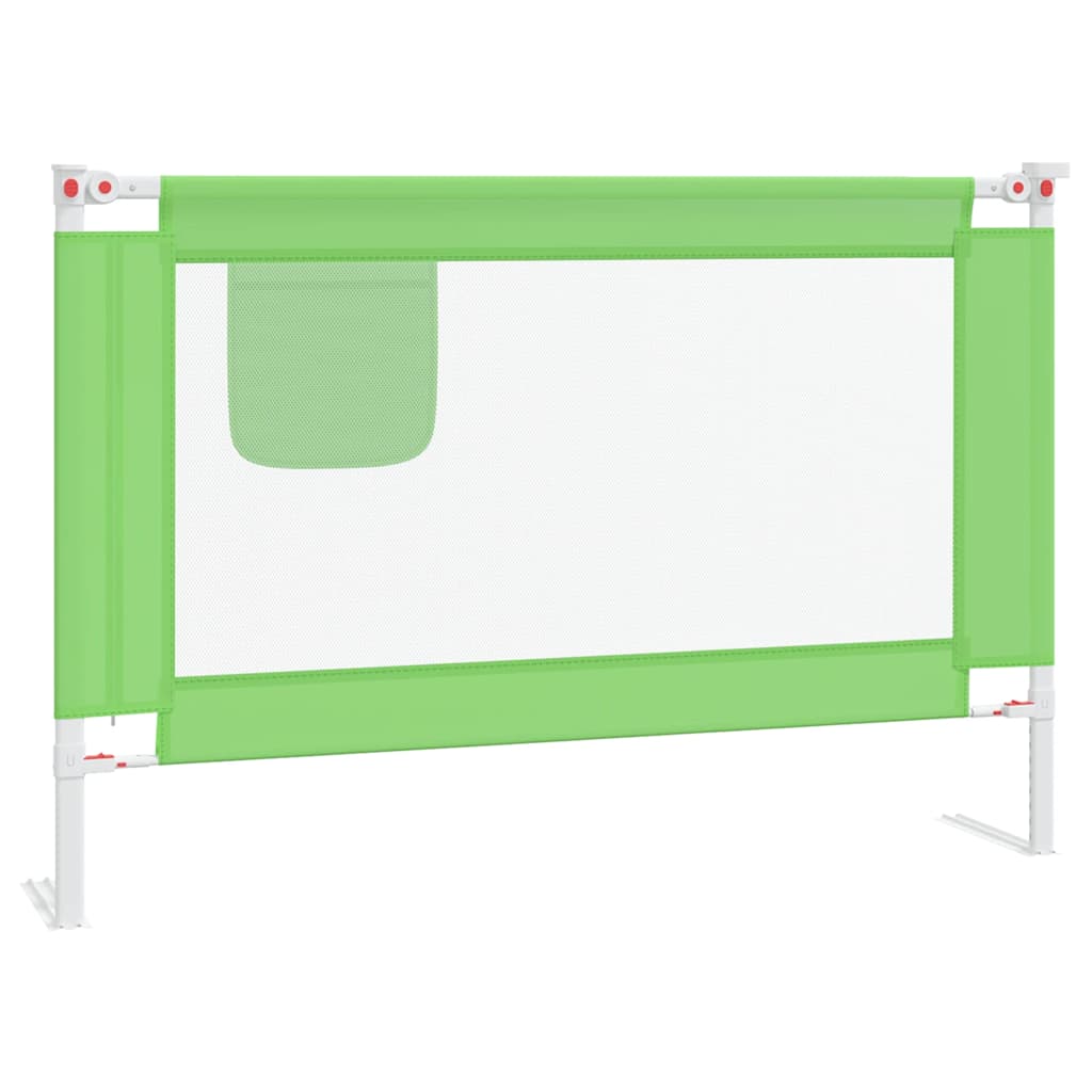 vidaXL Toddler Safety Bed Rail Green 100x25 cm Fabric