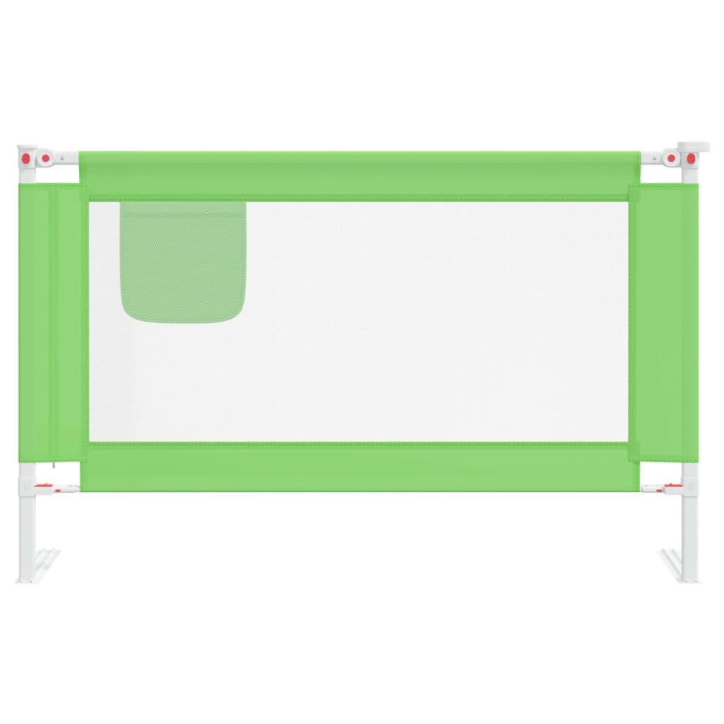 vidaXL Toddler Safety Bed Rail Green 120x25 cm Fabric