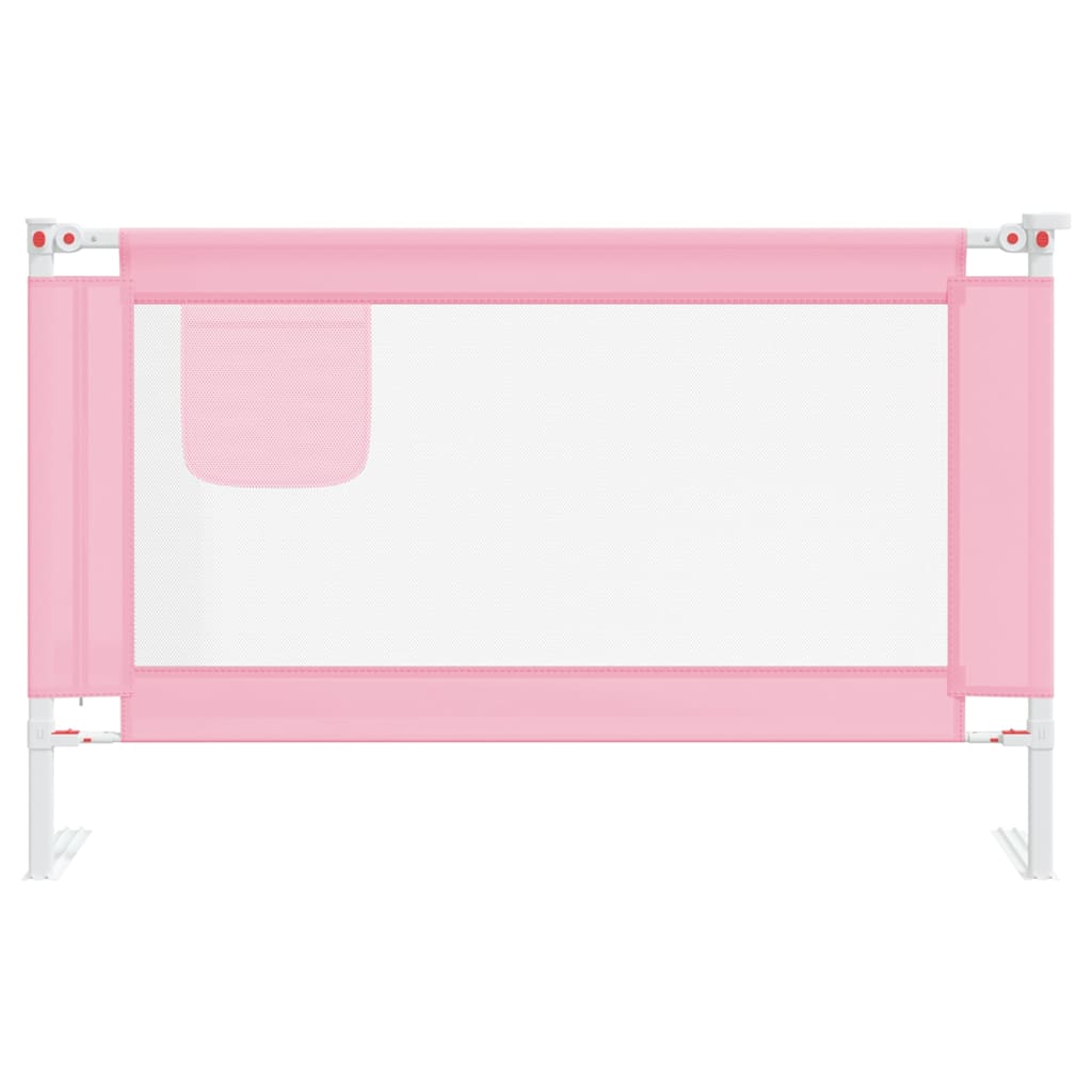 vidaXL Toddler Safety Bed Rail Pink 120x25 cm Fabric