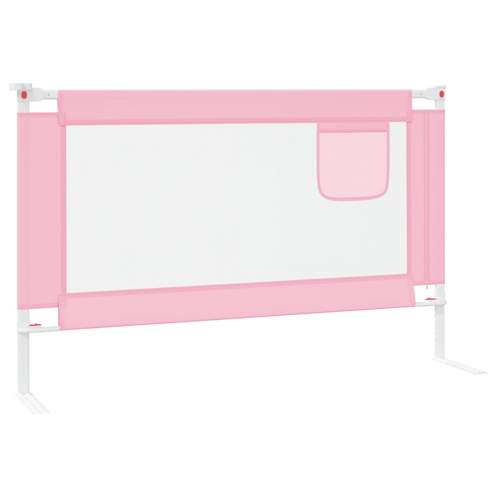 vidaXL Toddler Safety Bed Rail Pink 120x25 cm Fabric