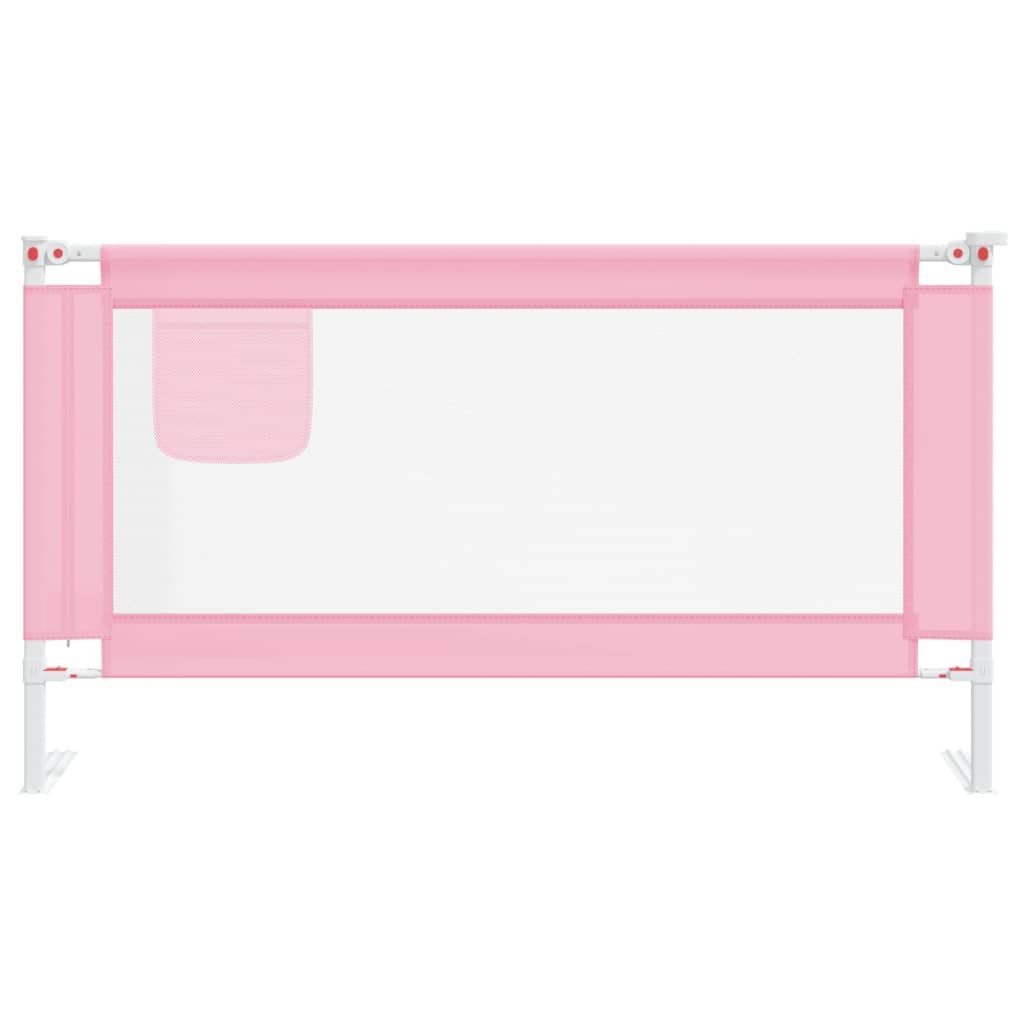 vidaXL Toddler Safety Bed Rail Pink 150x25 cm Fabric