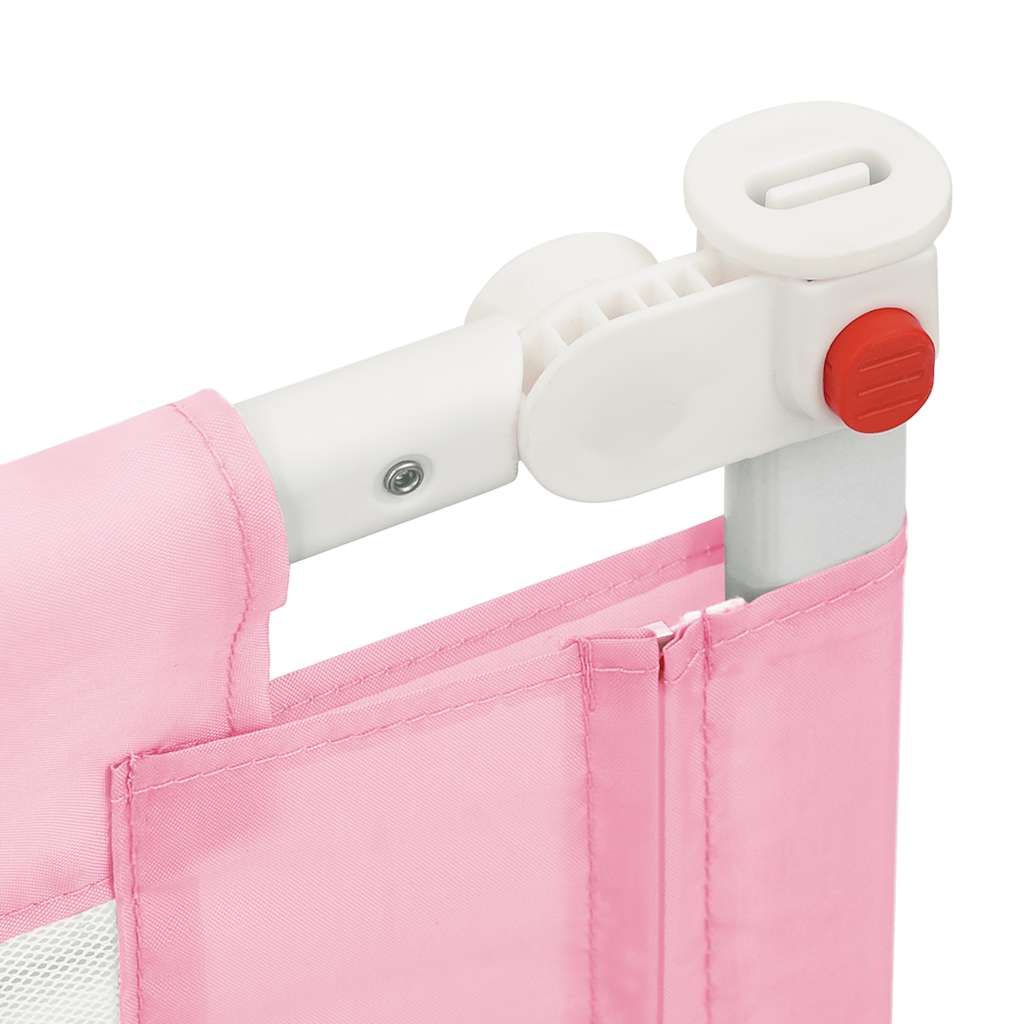 vidaXL Toddler Safety Bed Rail Pink 160x25 cm Fabric