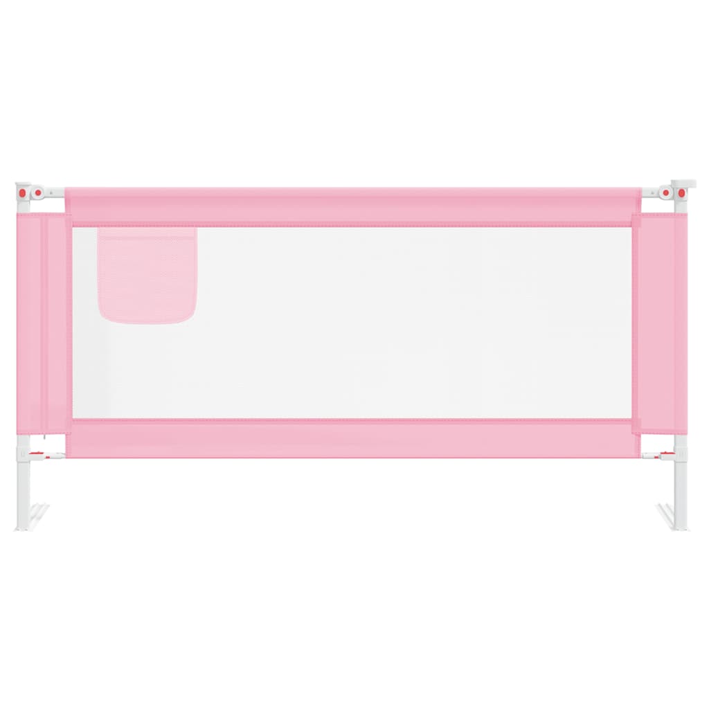 vidaXL Toddler Safety Bed Rail Pink 180x25 cm Fabric