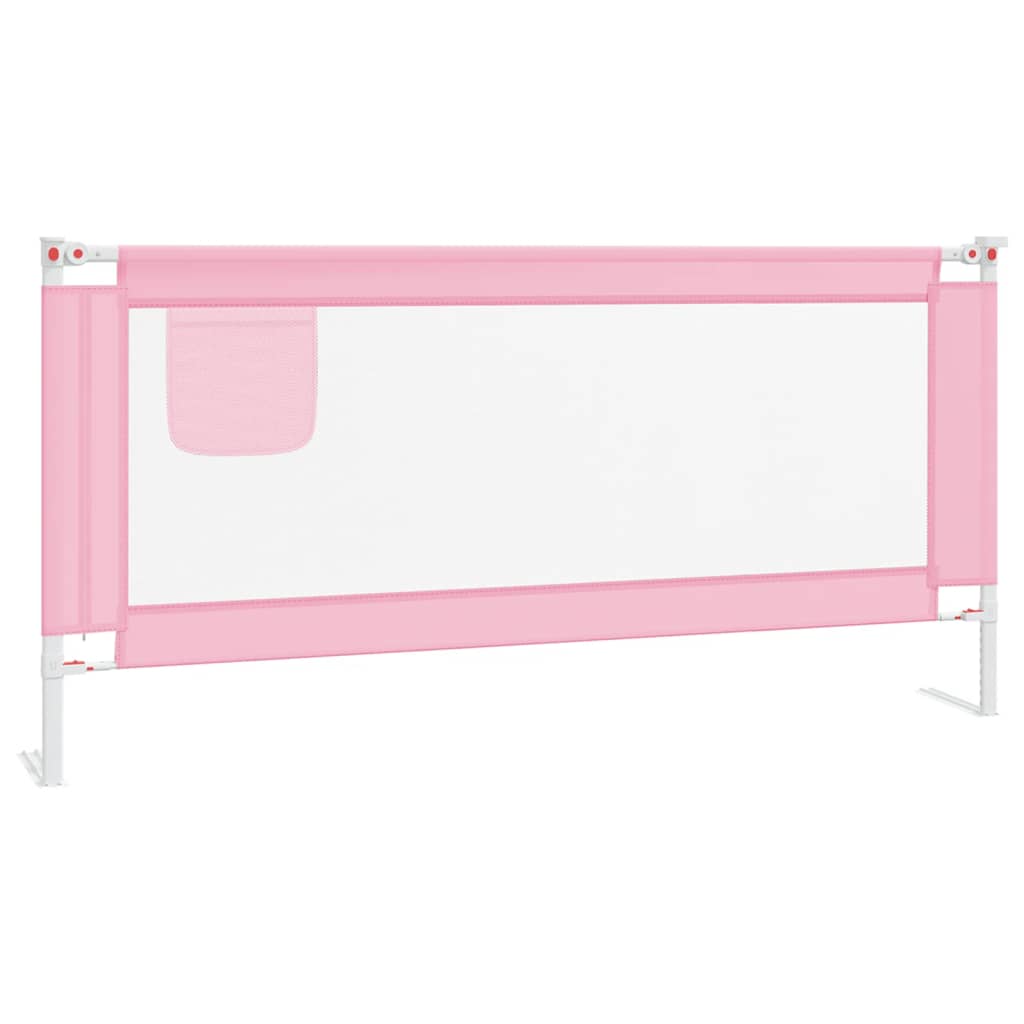 vidaXL Toddler Safety Bed Rail Pink 190x25 cm Fabric