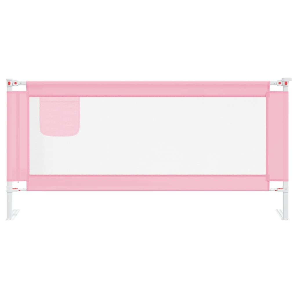 vidaXL Toddler Safety Bed Rail Pink 190x25 cm Fabric