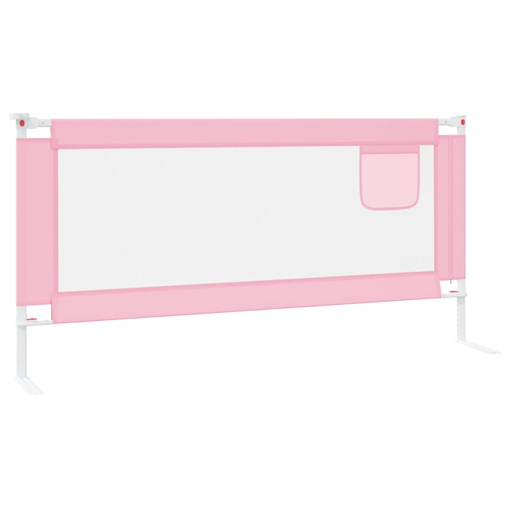 vidaXL Toddler Safety Bed Rail Pink 190x25 cm Fabric