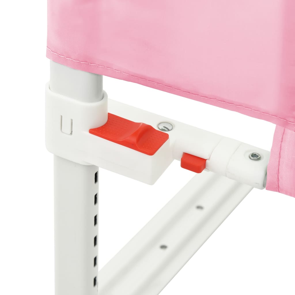 vidaXL Toddler Safety Bed Rail Pink 190x25 cm Fabric