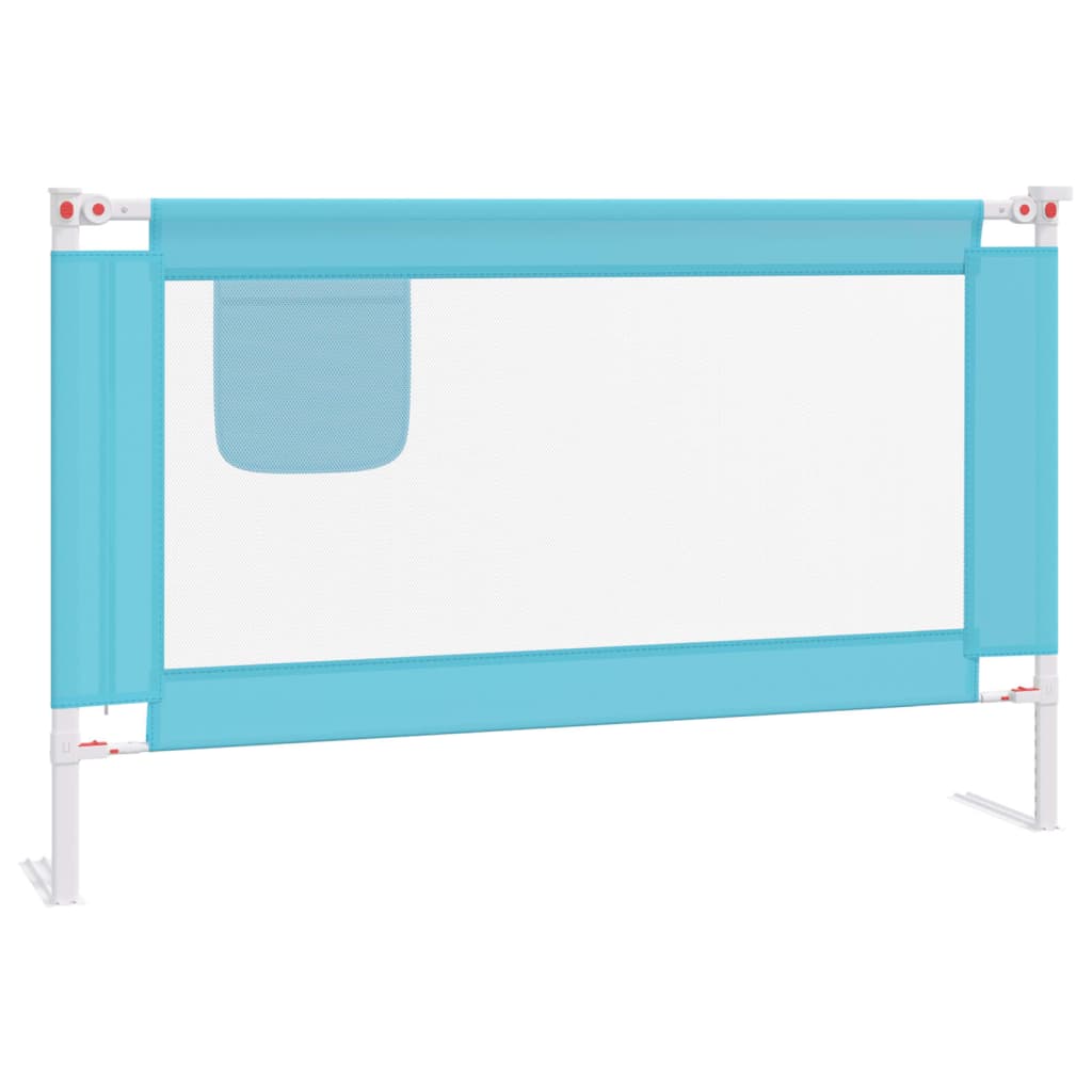 vidaXL Toddler Safety Bed Rail Blue 120x25 cm Fabric