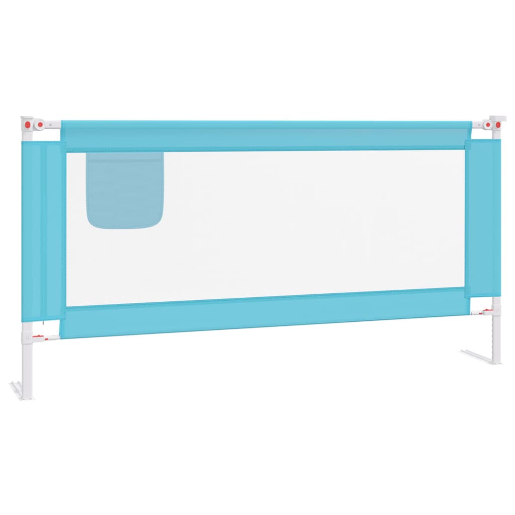 vidaXL Toddler Safety Bed Rail Blue 180x25 cm Fabric