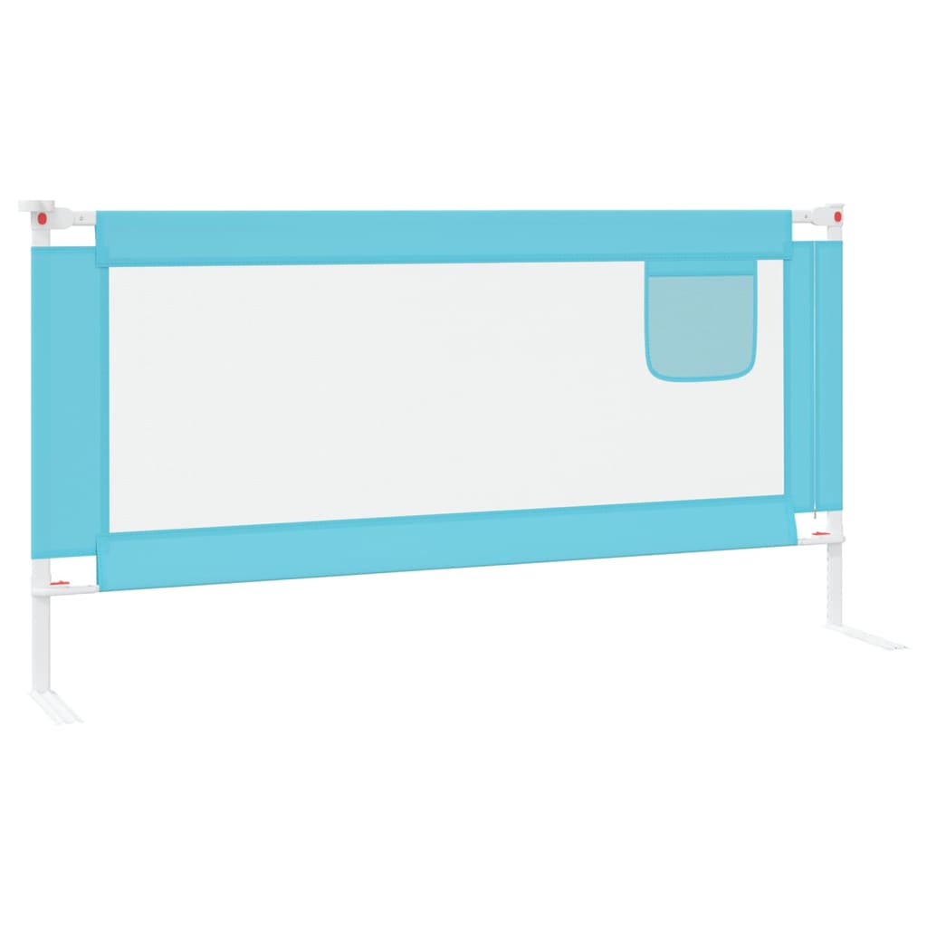 vidaXL Toddler Safety Bed Rail Blue 180x25 cm Fabric