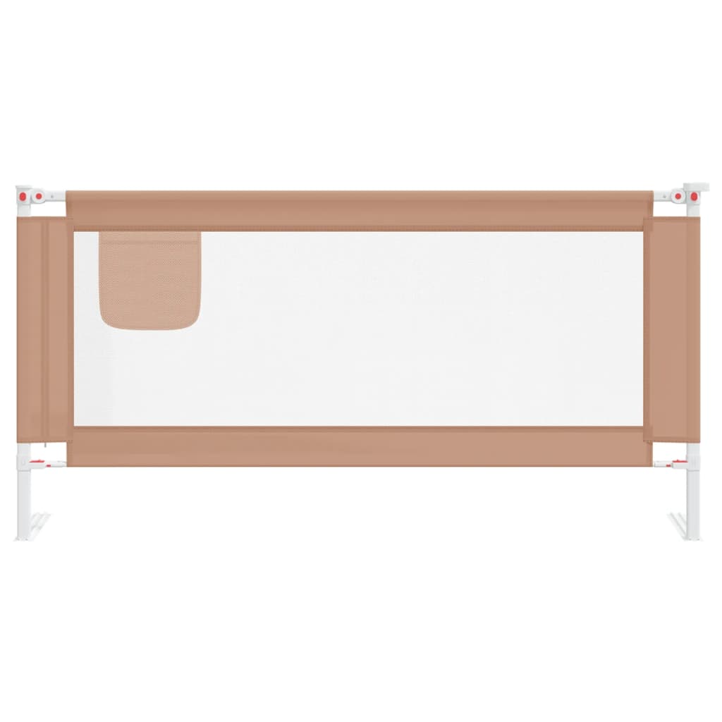 vidaXL Toddler Safety Bed Rail Taupe 180x25 cm Fabric