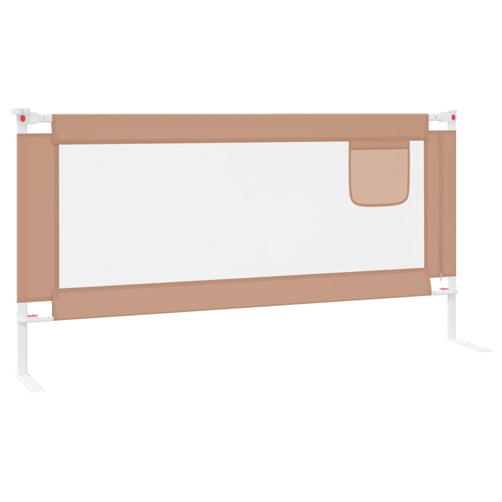 vidaXL Toddler Safety Bed Rail Taupe 180x25 cm Fabric