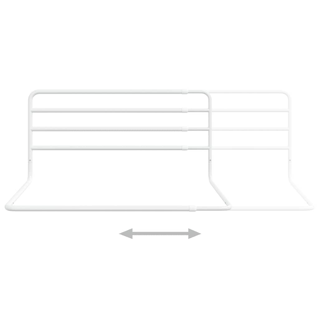 vidaXL Toddler Safety Bed Rail White (76-137)x55 cm Iron