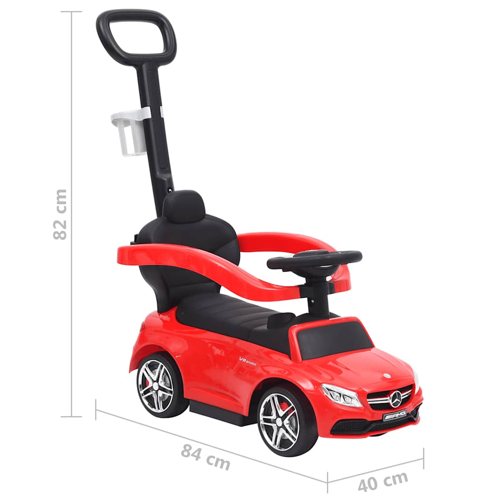 vidaXL Push Walk Car Mercedes-Benz C63 Red