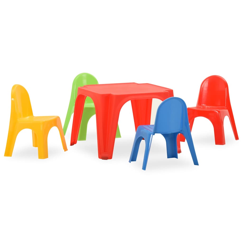 316178 vidaXL Children's Table and Chair Set PP