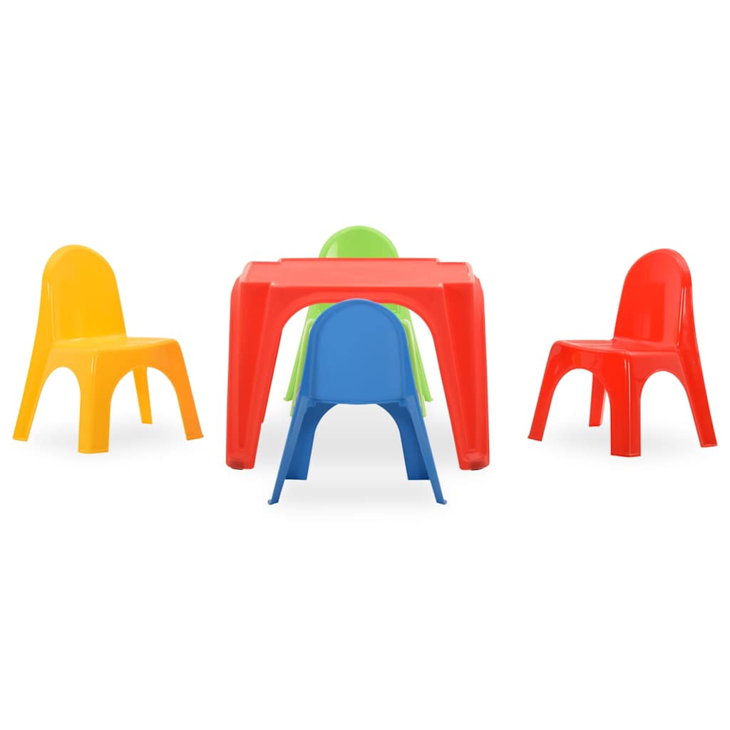 316178 vidaXL Children's Table and Chair Set PP