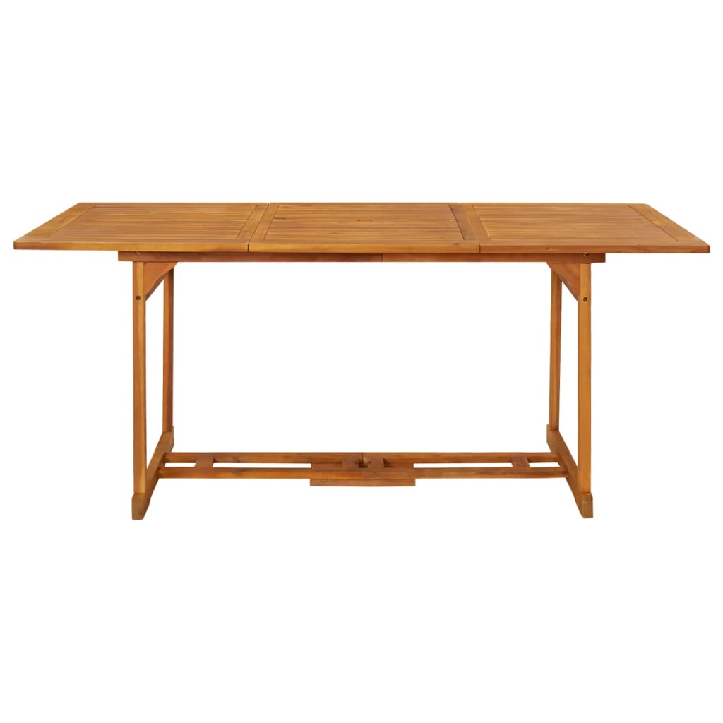 vidaXL Garden Dining Table 180x90x75 cm Solid Acacia Wood