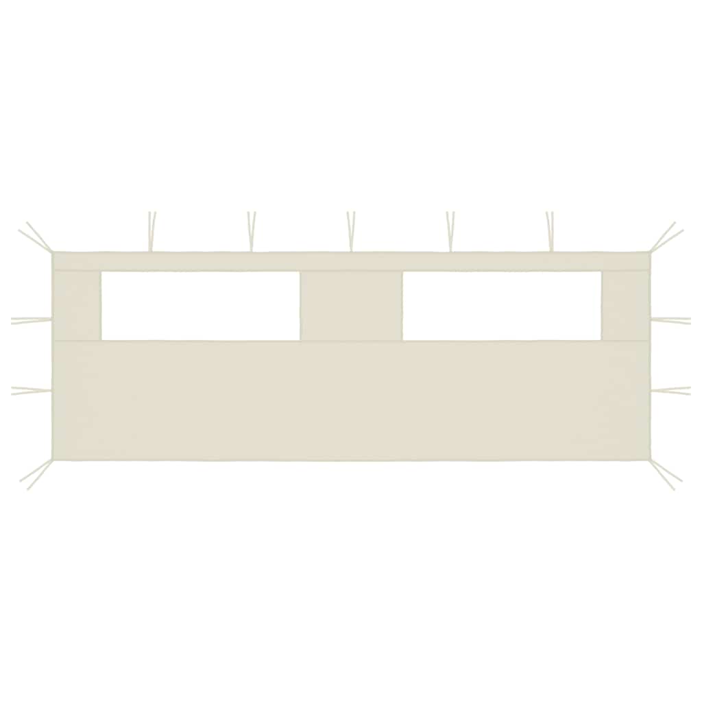 Gazebo Sidewall with Windows 6x2 m Cream