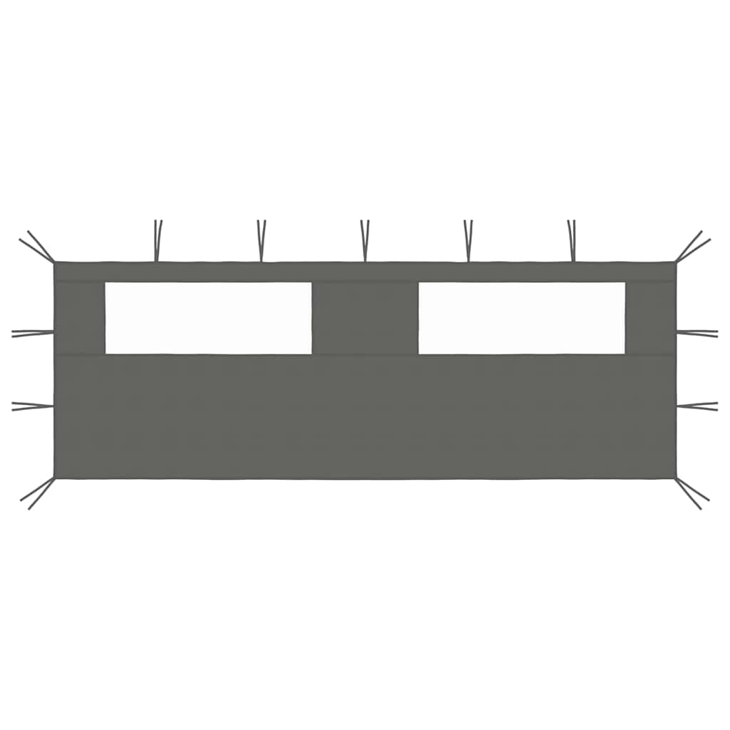 Gazebo Sidewall with Windows 6x2 m Anthracite