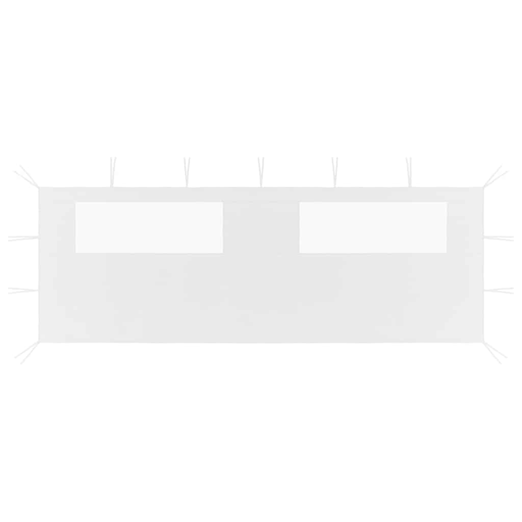 Gazebo Sidewall with Windows 6x2 m White