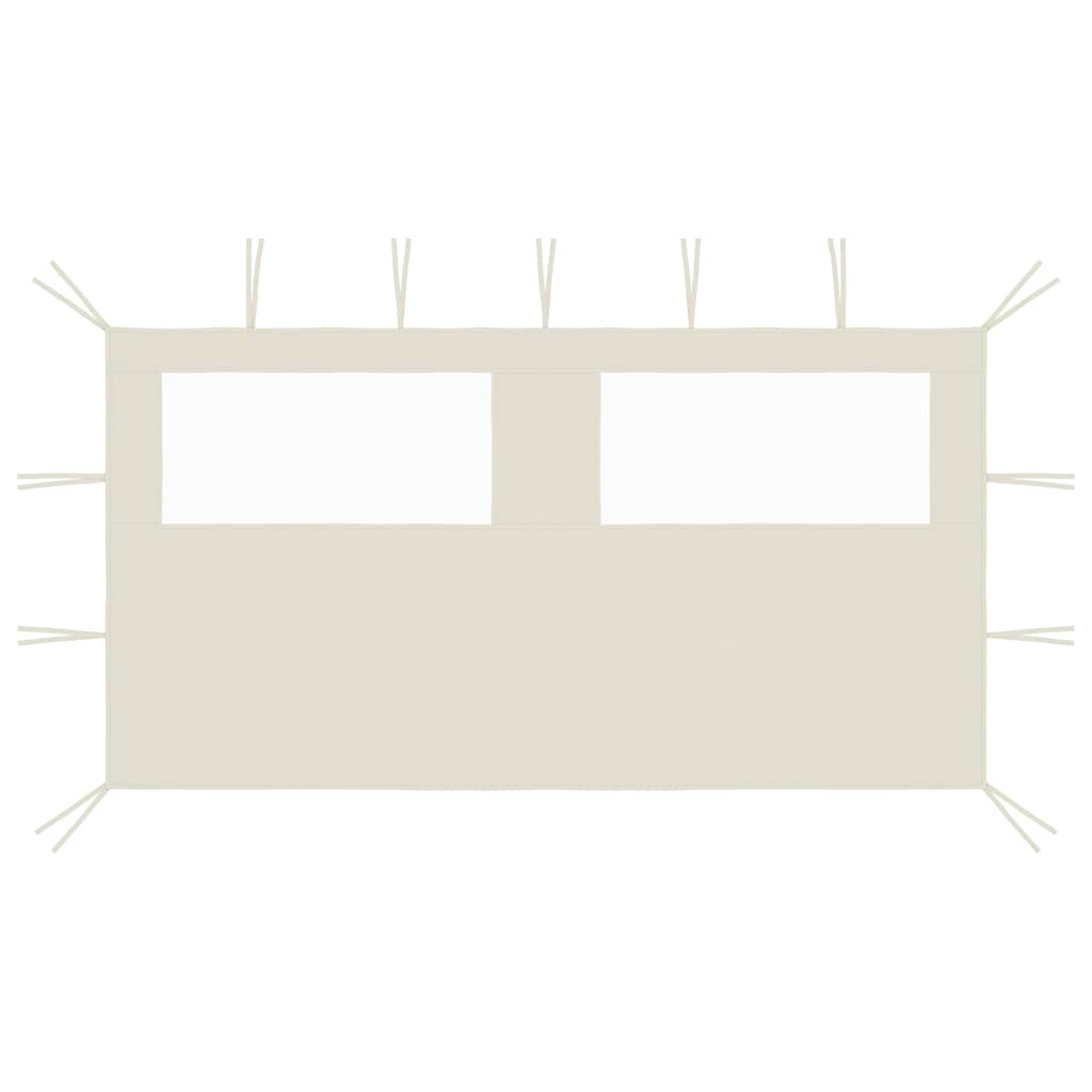 Gazebo Sidewall with Windows 4x2 m Cream