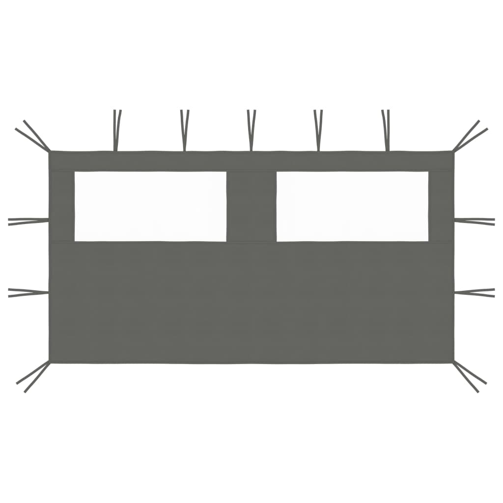 Gazebo Sidewall with Windows 4x2 m Anthracite