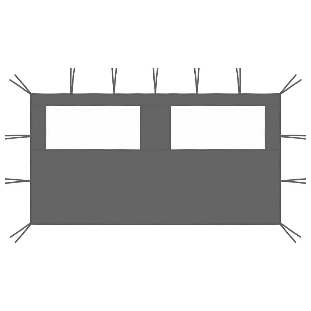 Gazebo Sidewall with Windows 4x2 m Anthracite