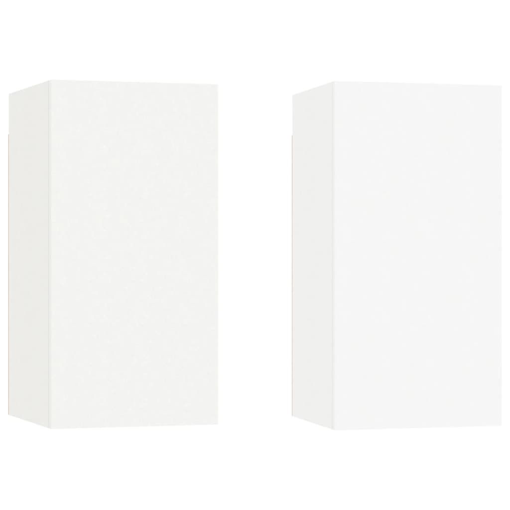 vidaXL TV Cabinets 2 pcs White 30.5x30x60 cm Engineered Wood