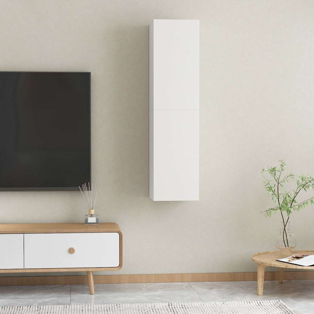 803327 vidaXL 2 Piece TV Cabinet Set White 30,5x30x60 cm Engineered Wood