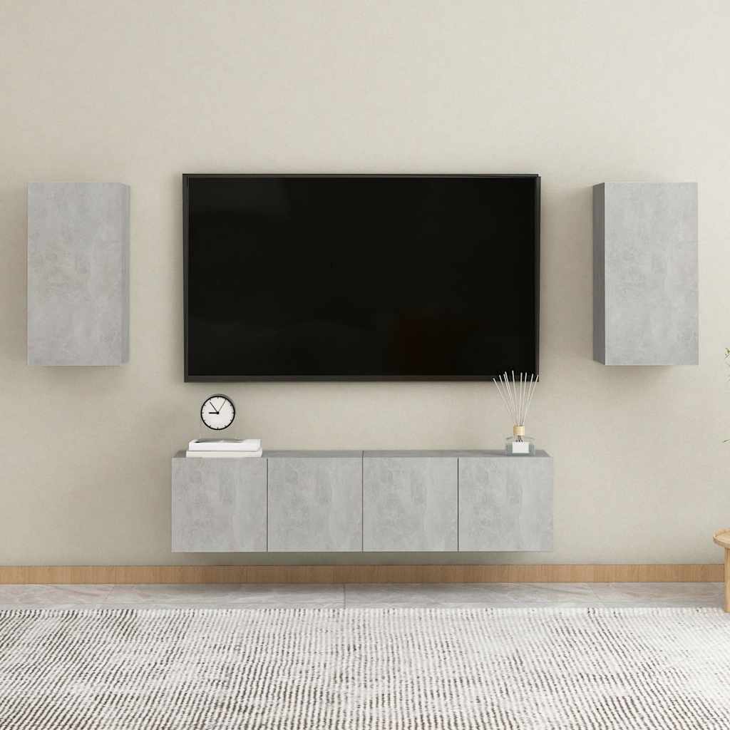 TV Cabinet Concrete Grey 30.5x30x60 cm Engineered Wood