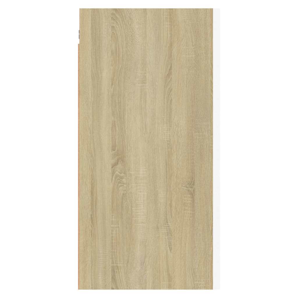 803336 vidaXL TV Cabinet White and Sonoma Oak 30,5x30x60 cm Engineered Wood