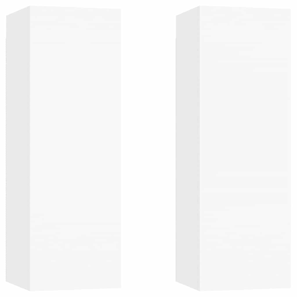 803345 vidaXL 2 Piece TV Cabinet Set White 30,5x30x90 cm Engineered Wood