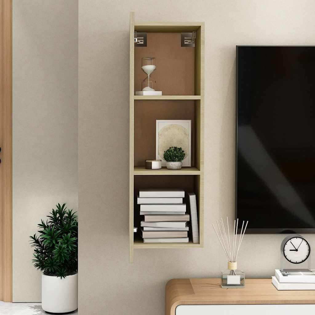 803350 vidaXL TV Cabinet Sonoma Oak 30,5x30x90 cm Engineered Wood