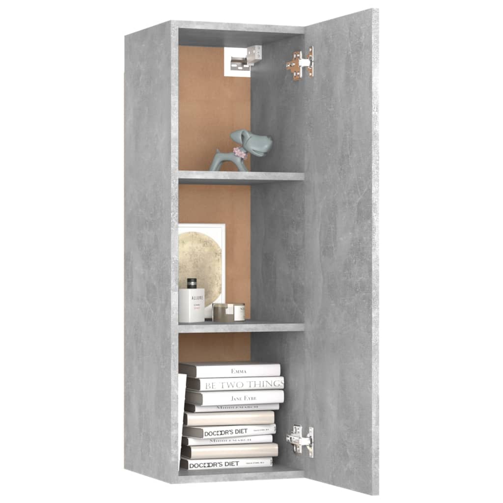 vidaXL TV Cabinet Concrete Grey 30.5x30x90 cm Engineered Wood