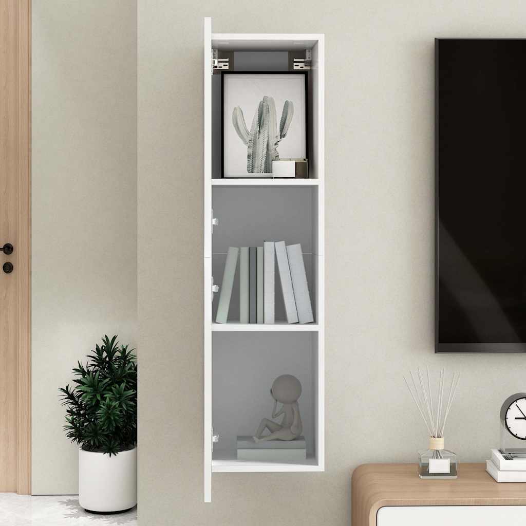 803362 vidaXL TV Cabinet White 30,5x30x110 cm Engineered Wood