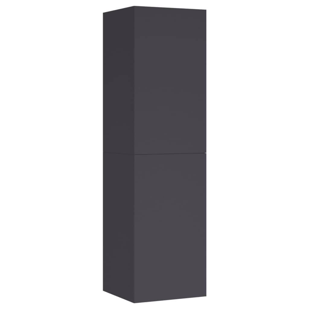 vidaXL TV Cabinets 2 pcs Grey 30.5x30x110 cm Engineered Wood