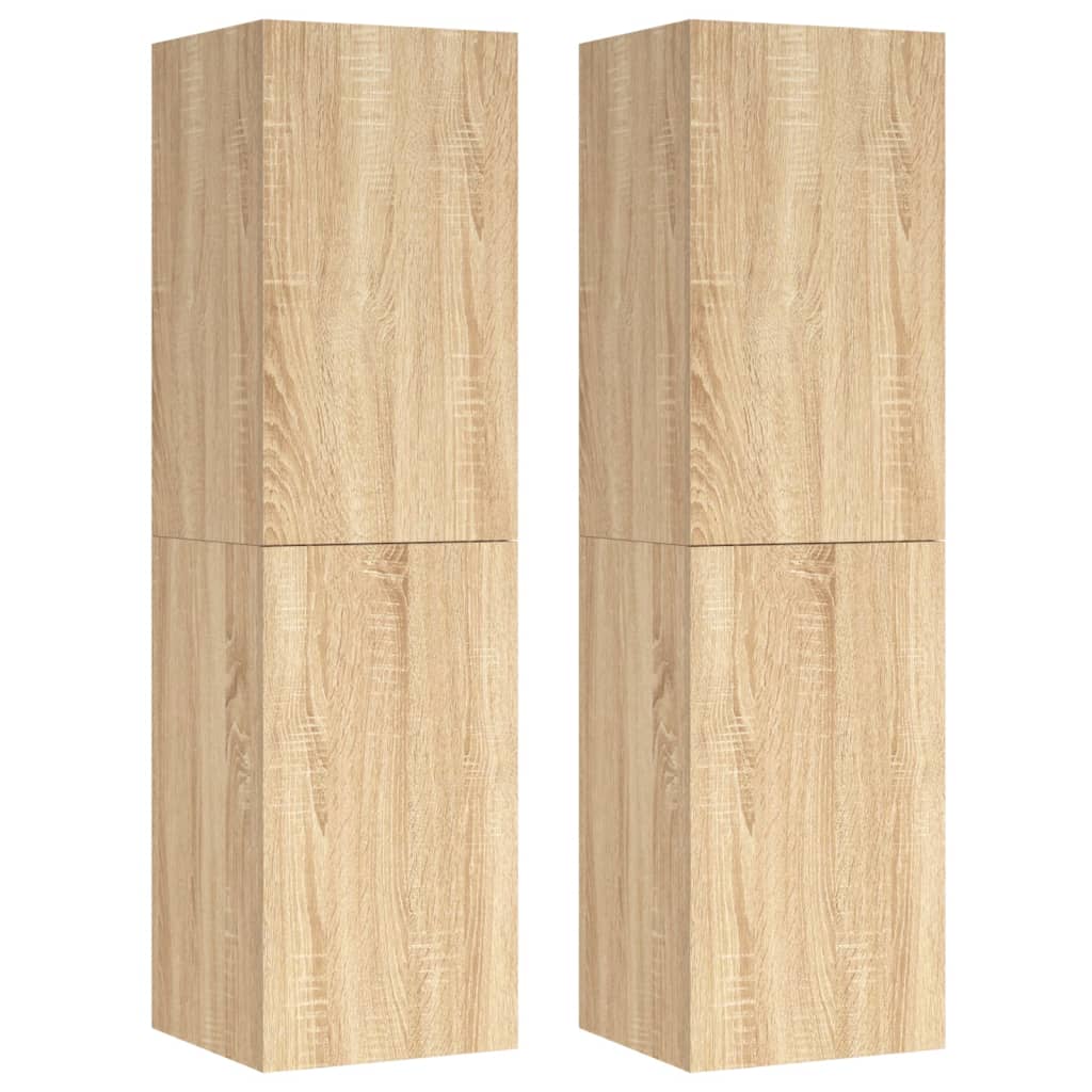 vidaXL TV Cabinets 2 pcs Sonoma Oak 30.5x30x110 cm Engineered Wood