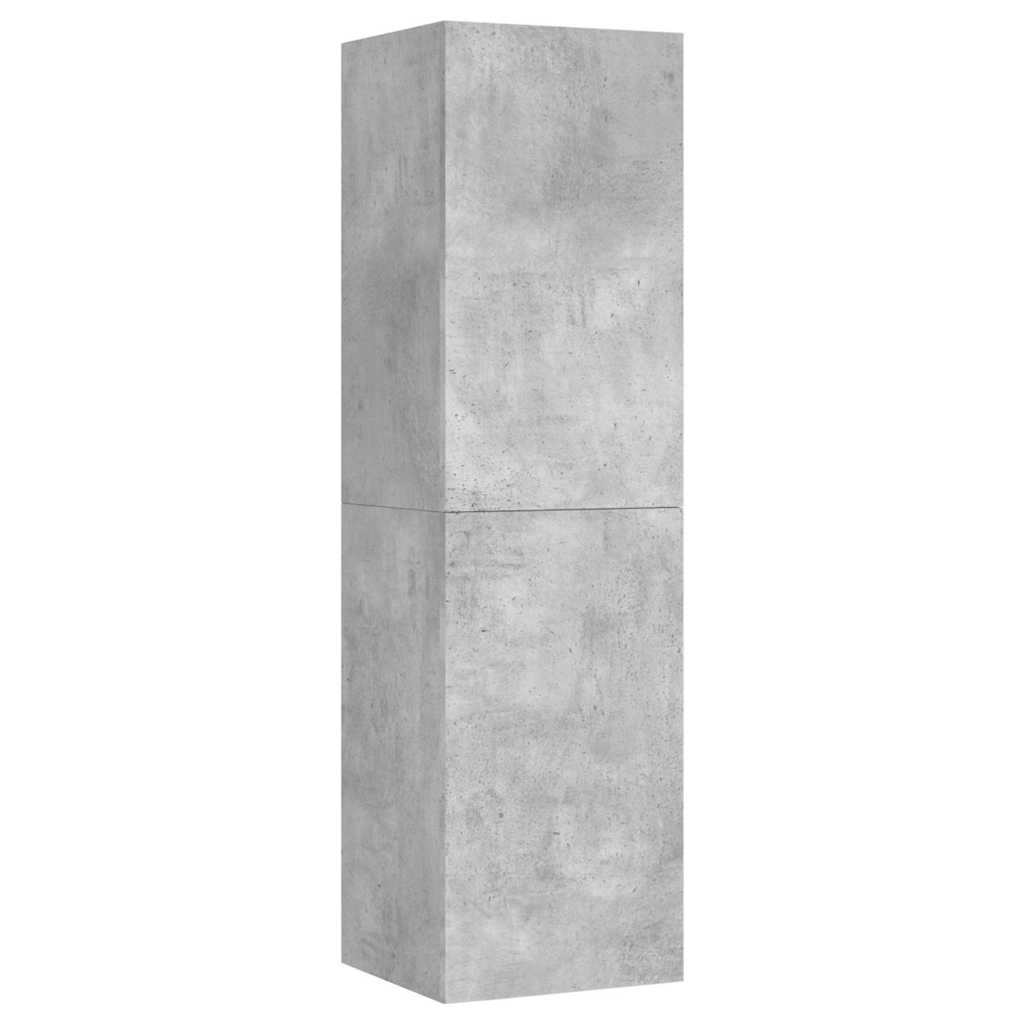 803370 vidaXL TV Cabinet Concrete Grey 30,5x30x110 cm Engineered Wood