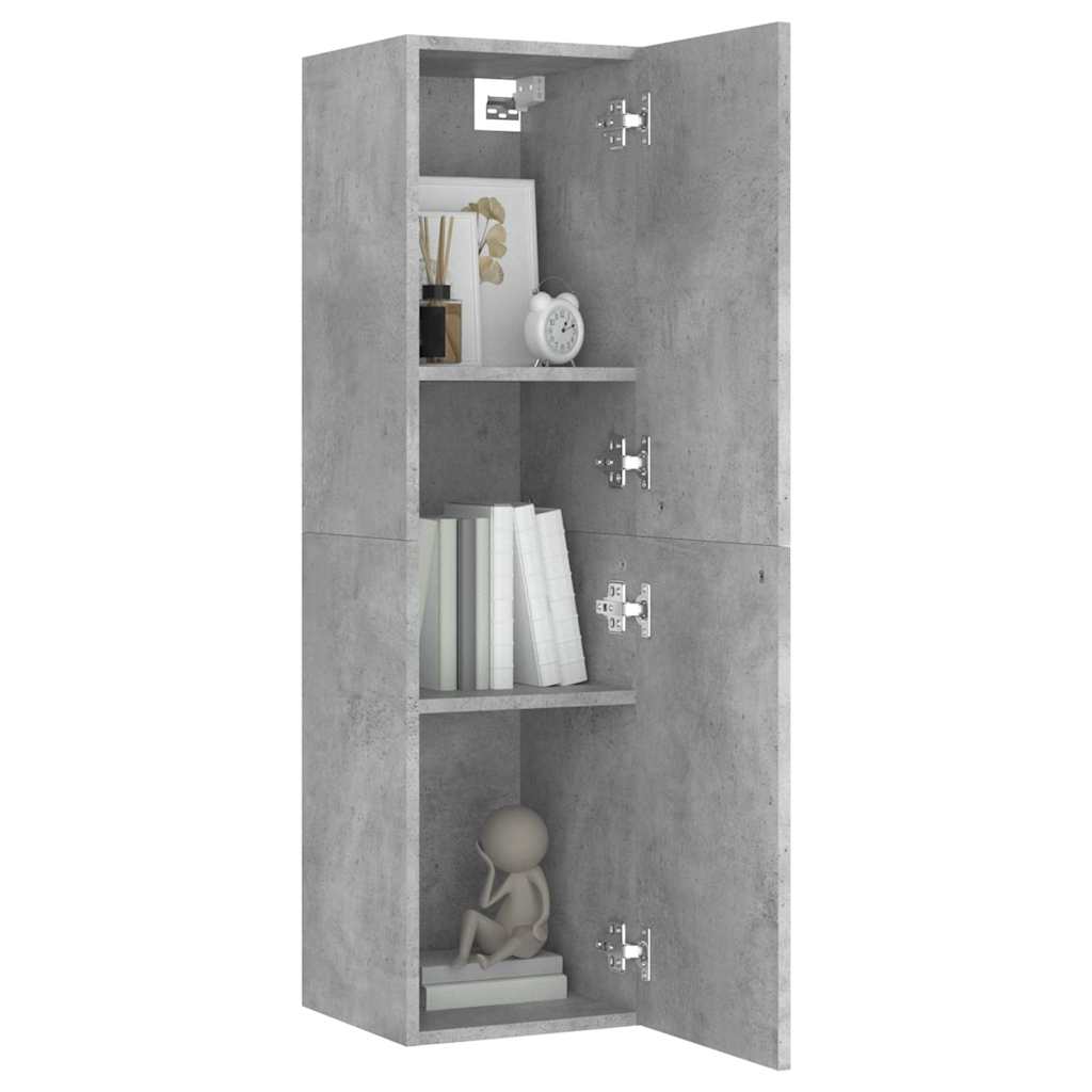 803370 vidaXL TV Cabinet Concrete Grey 30,5x30x110 cm Engineered Wood