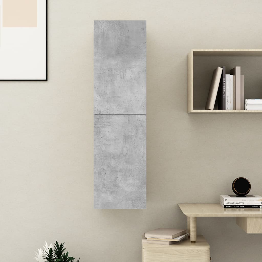 vidaXL TV Cabinet Concrete Grey 30.5x30x110 cm Engineered Wood