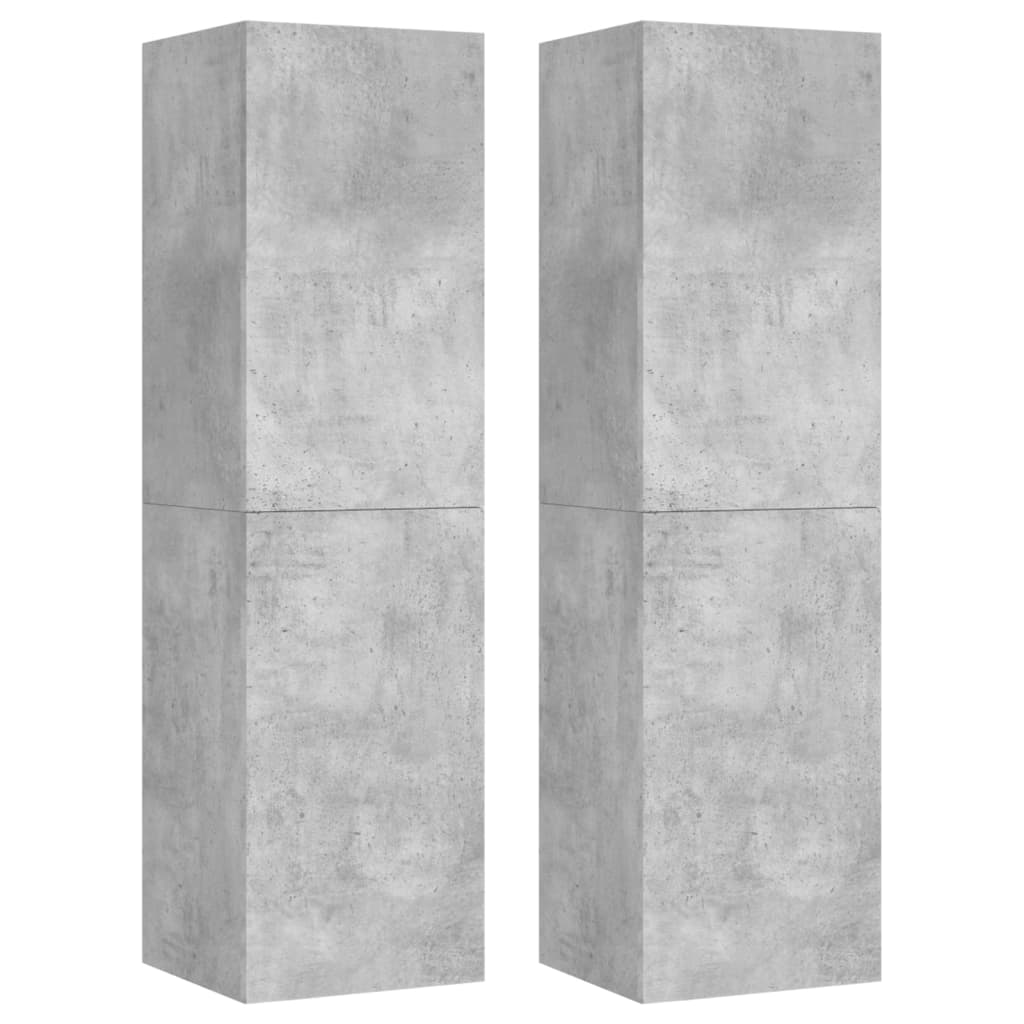 vidaXL TV Cabinets 2 pcs Concrete Grey 30.5x30x110 cm Engineered Wood