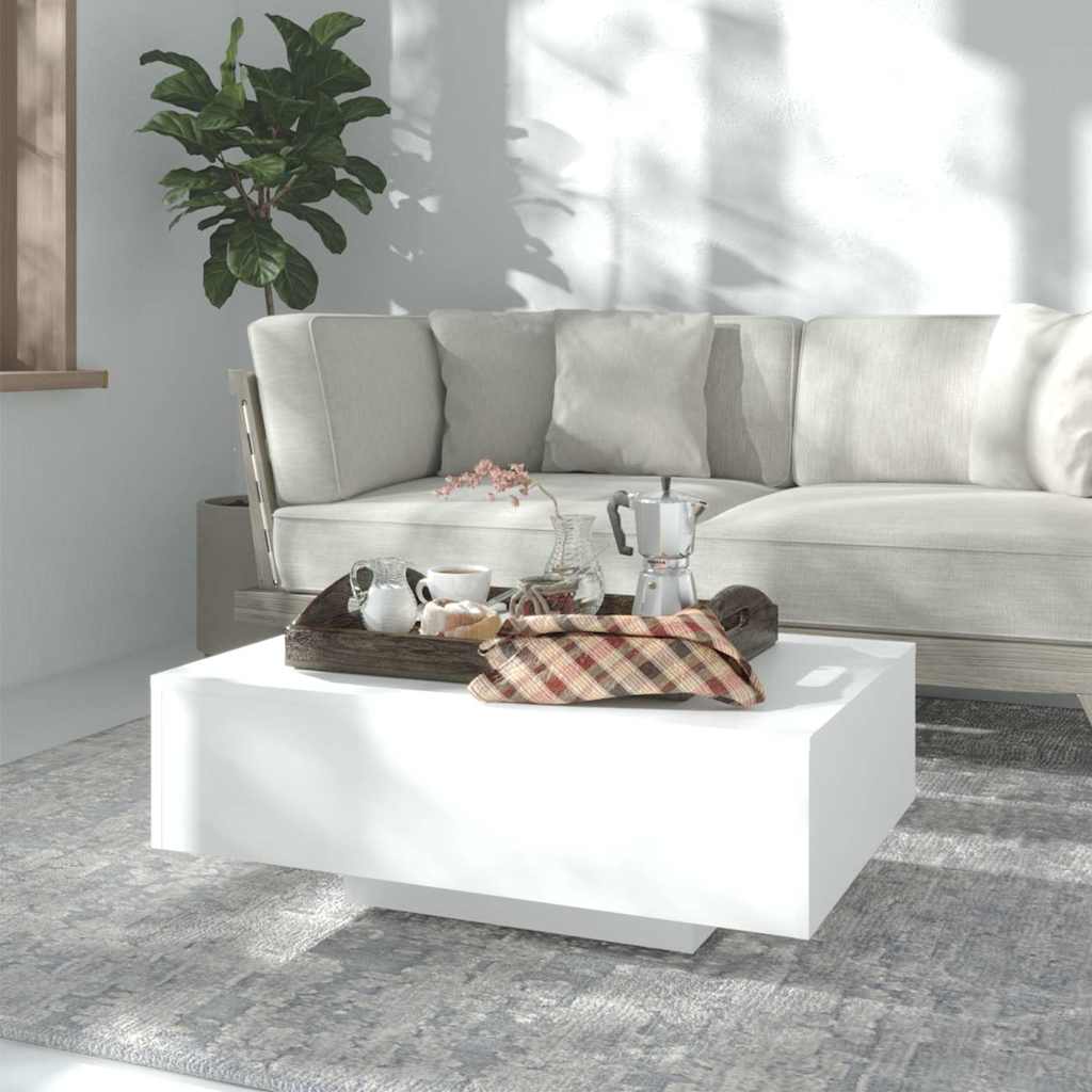 803380 vidaXL Coffee Table White 85x55x31 cm Engineered Wood