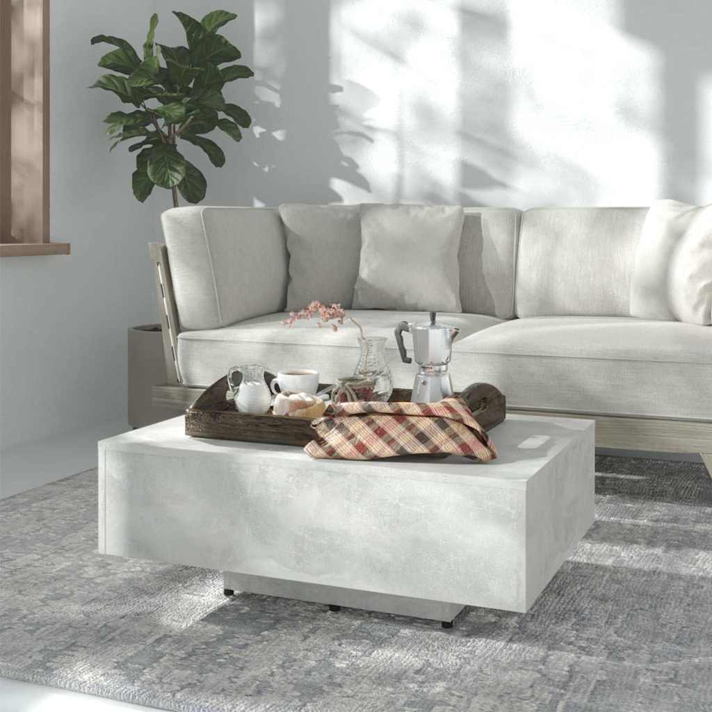 803384 vidaXL Coffee Table Concrete Grey 85x55x31 cm Engineered Wood