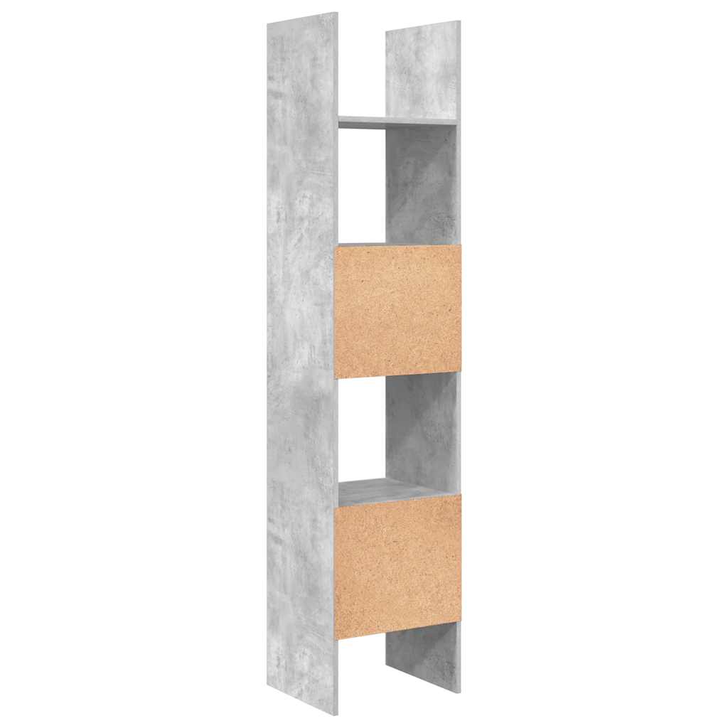 Book Cabinet Concrete Grey 40x35x180 cm Engineered Wood