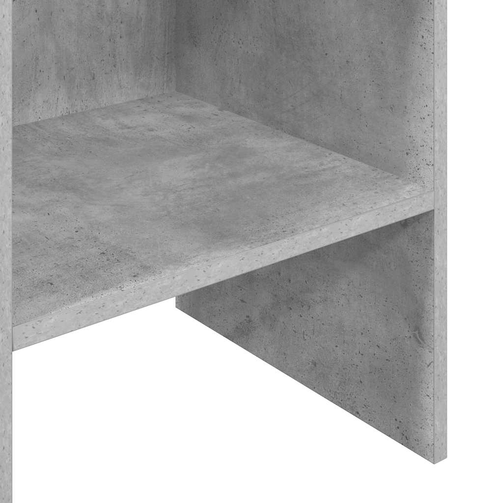 Book Cabinet Concrete Grey 40x35x180 cm Engineered Wood
