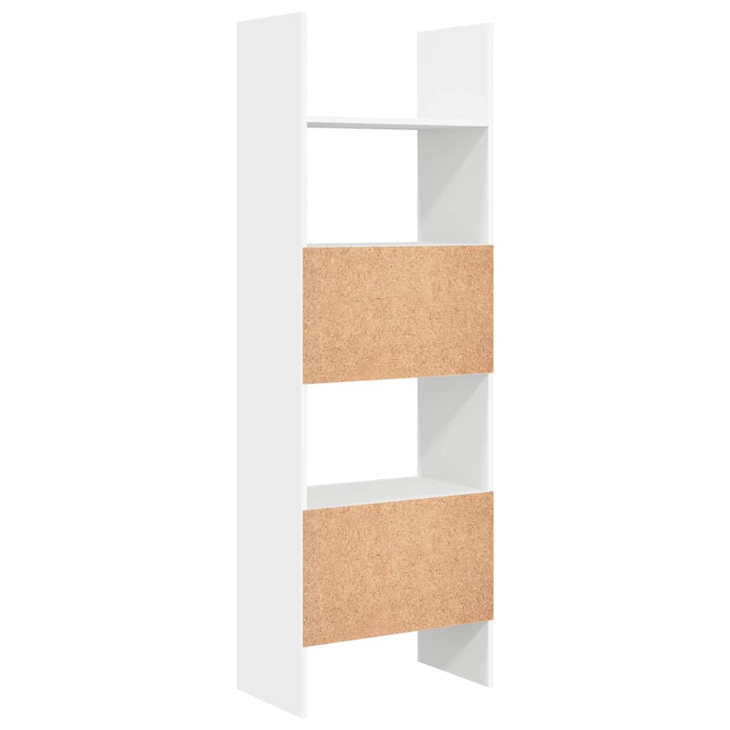 803407 vidaXL Book Cabinet White 60x35x180 cm Engineered Wood