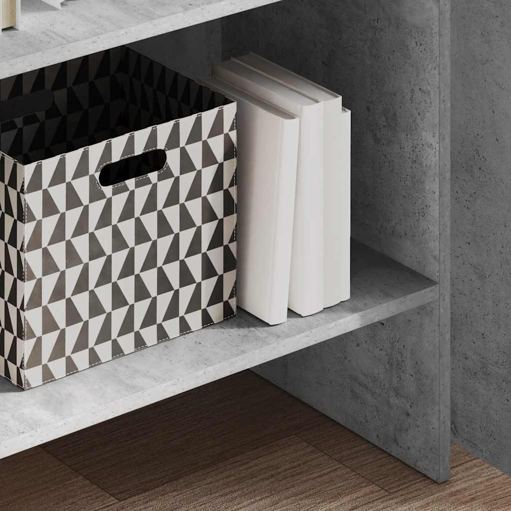 Book Cabinet Concrete Grey 60x35x180 cm Engineered Wood