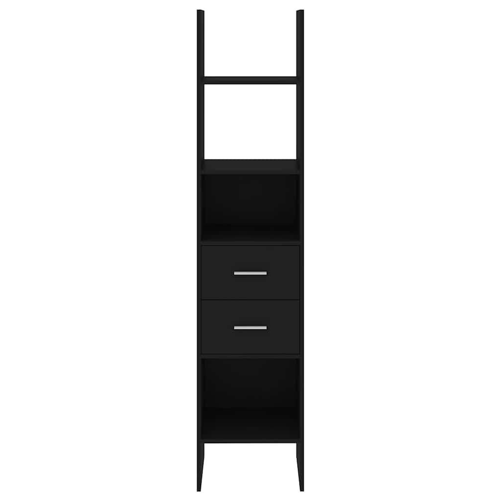 803417 vidaXL Book Cabinet Black 40x35x180 cm Engineered Wood