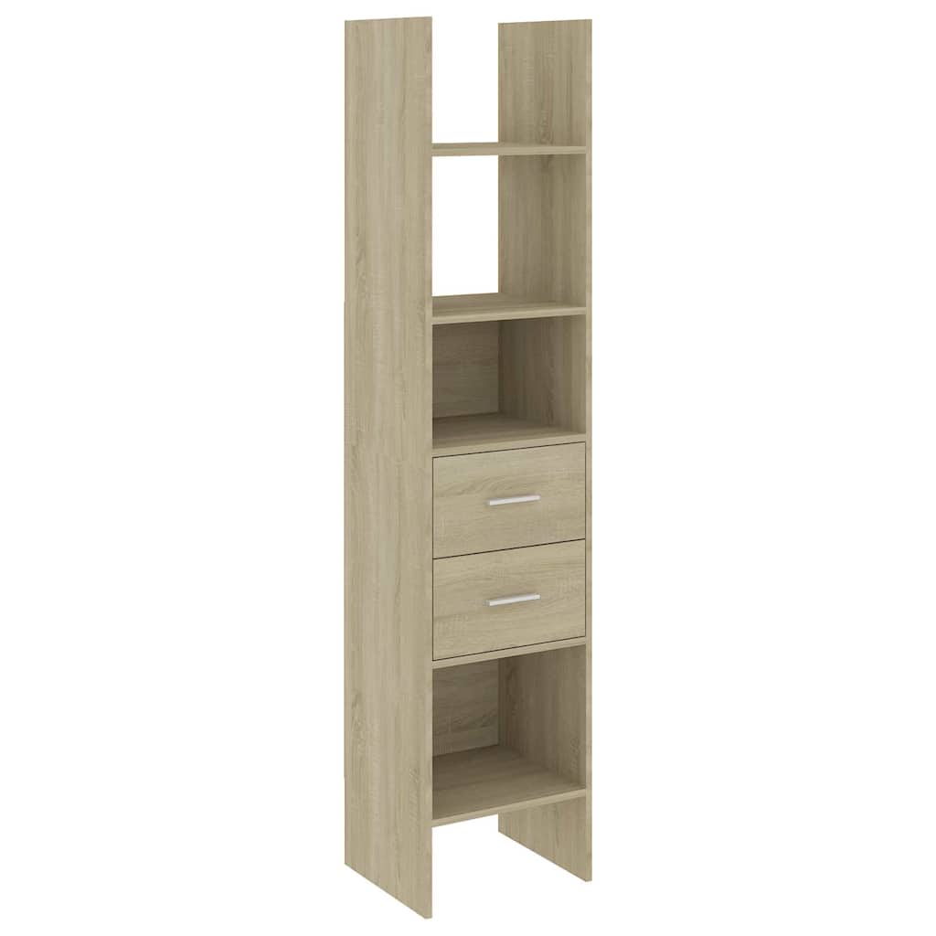 803419 vidaXL Book Cabinet Sonoma Oak 40x35x180 cm Engineered Wood
